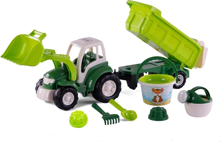 Traktor Cavallino XL z wywrotką i wiaderkiem zielony 9 elementów 1450965 (8719214074364) - obraz 3