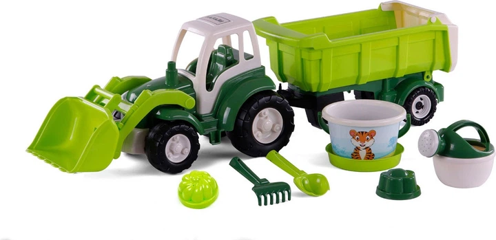 Traktor Cavallino XL z wywrotką i wiaderkiem zielony 9 elementów 1450965 (8719214074364) - obraz 4