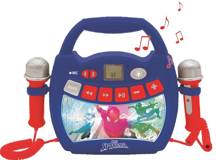 Przenośny głośnik Lexibook MP320SPZ Spider-Man Bluetooth z oświetleniem i 2 mikrofonami (3380743091259) - obraz 3