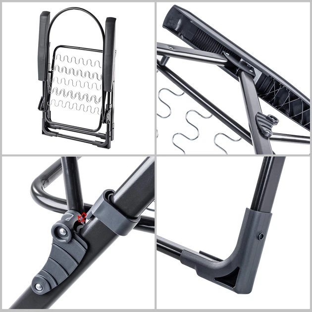 Krzesło ogrodowe Kadax Soller K8592 116 x 70 cm Szare romby (5903699479414) - obraz 7