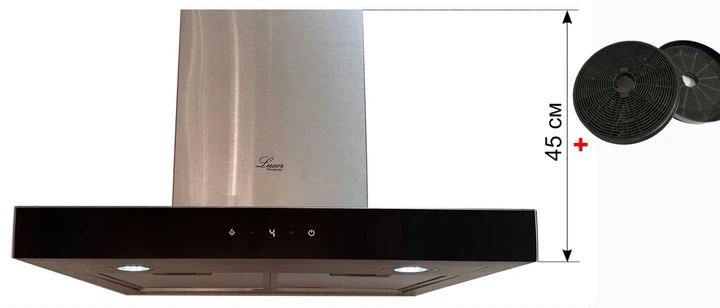 Вытяжка Luxor Mira Bella 60 B Turbo 1450 LED 4 скоростей турбины двойная зона втягивания Intelligence + кассеты защита мотора , нержавеющая сталь - Фото 2 Вытяжка Luxor Mira Bella 60 B Turbo 1450 LED 4 скоростей турбины двойная зона втягивания Intelligence + кассеты защита мотора , нержавеющая сталь - изображение 2