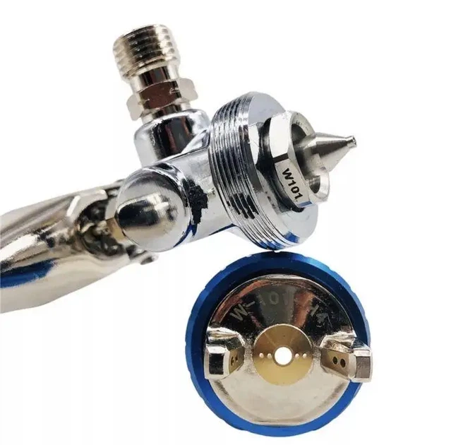 Краскопульт Anest Iwata W-101 (по лицензии Ntool W101), распылитель 1,3 Н с поворотным бачком. - изображение 4