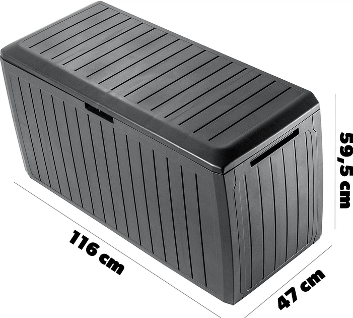 Skrzynia ogrodowa Kadax Amfisa 290 l Antracyt (K8001) - obraz 2