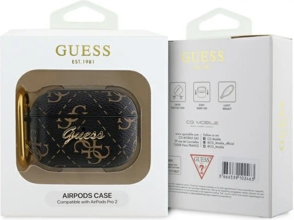 Etui Guess 4G Hook do Apple AirPods Pro 2 (2022/2023) Black (GUAP2PG4GPK) - obraz 4