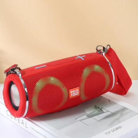 Портативна бездротова Bluetooth-колонка T&G TG642 з потужним звучанням, LED-підсвіткою та ремінцем для перенесення Червоний - Фото 2 Портативна бездротова Bluetooth-колонка T&G TG642 з потужним звучанням, LED-підсвіткою та ремінцем для перенесення Червоний - зображення 2