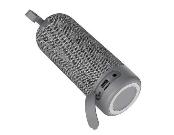 Портативная беспроводная Bluetooth-колонка TG-619C с мощным звучанием LED-подсветкой и ремешком для переноски Серый - изображение 3