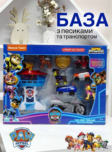 База Патруля Paw Patrol H07ABC Рятувальна станція Песиків патруля з фігурками Скай - Фото 1 База Патруля Paw Patrol H07ABC Рятувальна станція Песиків патруля з фігурками Скай - зображення 1