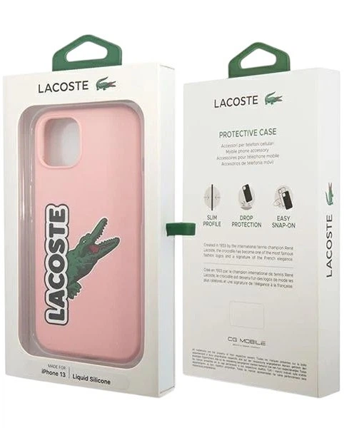Etui Lacoste do iPhone 13 Silicone Head Crocodile Pink (LCHC13MSHI) - obraz 5