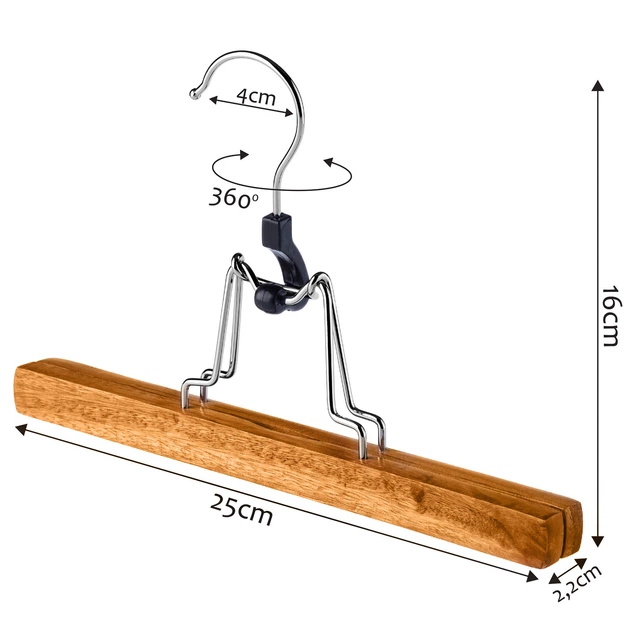 Wieszaki na spodnie Kadax drewniane 6 szt K289 (5903699400319) - obraz 5