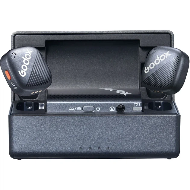 Радіосистема Godox Cube-C Kit 2 USB-C 2.4GHz: два бездротові мікрофони з шумозаглушенням та кейсом - Фото 1 Радіосистема Godox Cube-C Kit 2 USB-C 2.4GHz: два бездротові мікрофони з шумозаглушенням та кейсом - зображення 1