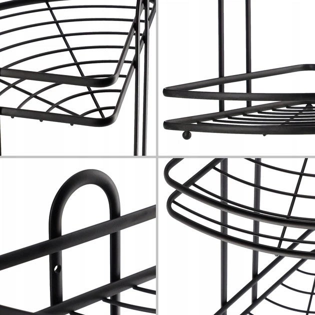 Полиця для ванної кімнати Kadax Kobuk K3880 33 x 25.5 см Чорна (5903699429037) - зображення 5