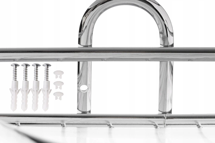 Полиця для ванної кімнати Kadax Kobuk K10 58 x 25 см Срібляста (5902730380689) - зображення 7