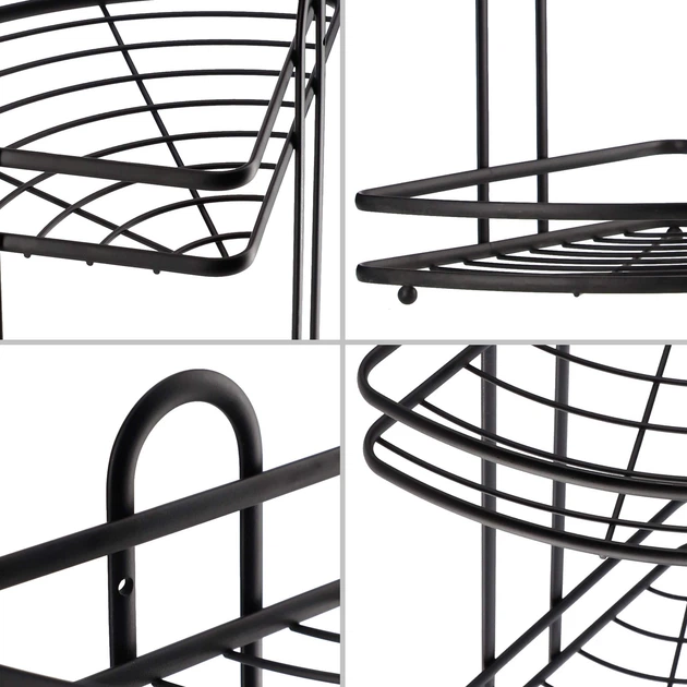 Полиця для ванної кімнати Kadax Kobuk K3881 57.5 х 25.5 см Чорна (5903699429044) - зображення 6