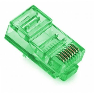 Коннектор RJ45 cat.5e UTP 8P8C Green 100 шт Merlion (09051) - Фото 1 Коннектор RJ45 cat.5e UTP 8P8C Green 100 шт Merlion (09051) - изображение 1