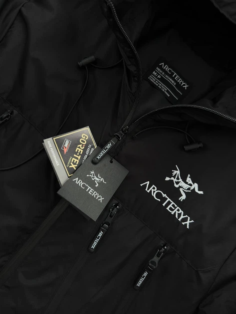 Мужская ветровка - куртка ARC’TERYX водоотталкивающая GORE-TEX M черный - Фото 2 Мужская ветровка - куртка ARC’TERYX водоотталкивающая GORE-TEX M черный - изображение 2