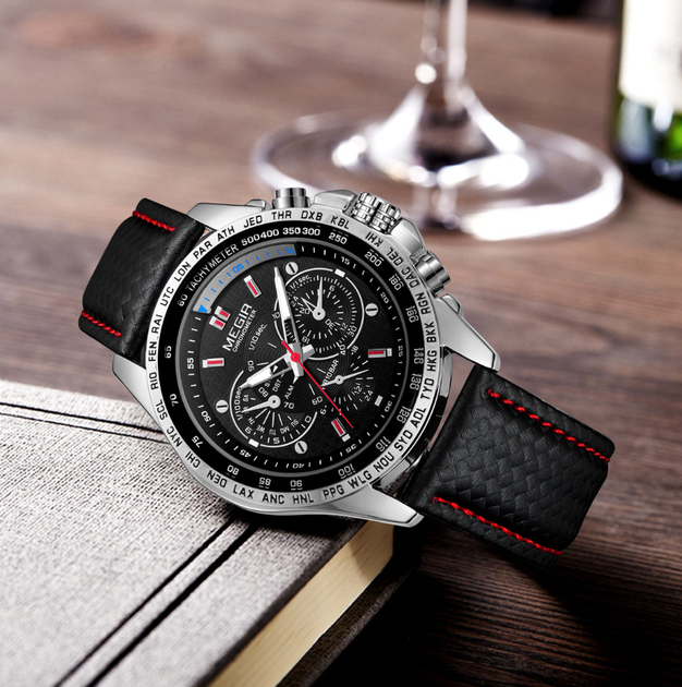 Мужские часы Megir Sport Chrono Black - изображение 2
