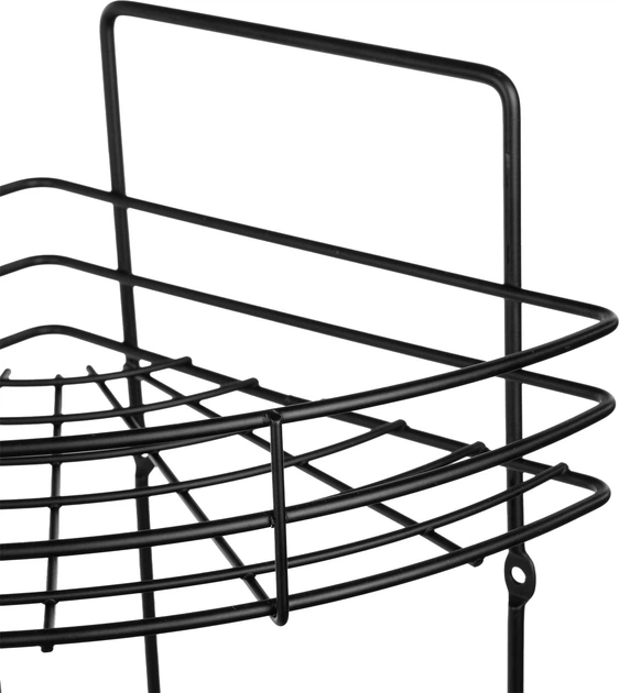 Полиця для ванної кімнати Kadax Kobuk K10222 30 х 26.5 см Чорна (5903699498156) - зображення 6