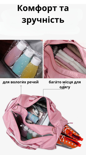 Дорожня / спортивна сумка 2030 Чорна - Фото 4 Дорожня / спортивна сумка 2030 Чорна - зображення 4