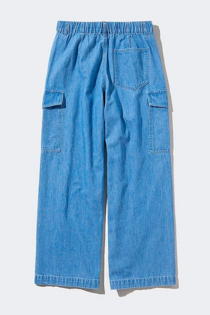 Брюки карго Uniqlo 44(M) Блакитний джинс (126372) - зображення 6