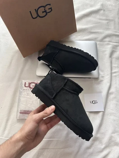 Чоловічі уггі Ultra Mini Black ультра міні замша хутро 45р чорні - Фото 1 Чоловічі уггі Ultra Mini Black ультра міні замша хутро 45р чорні - изображение 1