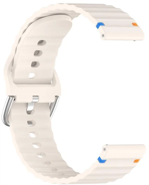 Ремешок BeCover Ribbed Straight 20mm для Samsung Galaxy Watch 7 40/44mm/7 FE/6/6 Classic/5/5 Pro/4/4 Classic/Watch 3 41mm Cream (BC_714842) - изображение 3
