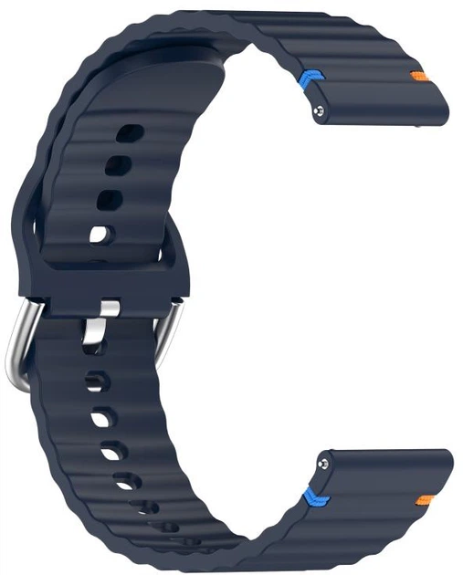 Ремешок BeCover Ribbed Straight 20mm для Samsung Galaxy Watch 7 40/44mm/7 FE/6/6 Classic/5/5 Pro/4/4 Classic/Watch 3 41mm Deep Blue (BC_714843) - изображение 3