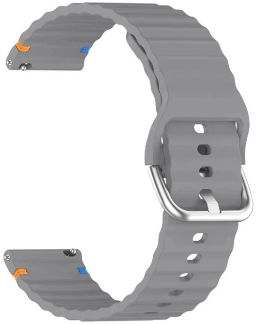 Ремешок BeCover Ribbed Straight 20mm для Samsung Galaxy Watch 7 40/44mm/7 FE/6/6 Classic/5/5 Pro/4/4 Classic/Watch 3 41mm Gray (BC_714845) - изображение 2