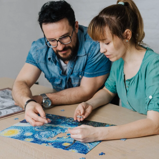 Пазл Вінсент ван Гог: Зоряна ніч — 500 елементів Trefl PuzzloRama 37544 - зображення 7