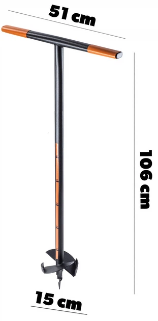 Бур ручний до грунту Kadax Tremal T-подібний 15 x 106 см (5903699432518) - зображення 6