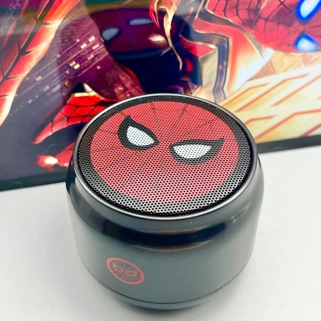 Дитяча портативна Bluetooth колонка Disney Spider-Man P13 Red Металева з 3D звуком - Фото 2 Дитяча портативна Bluetooth колонка Disney Spider-Man P13 Red Металева з 3D звуком - зображення 2