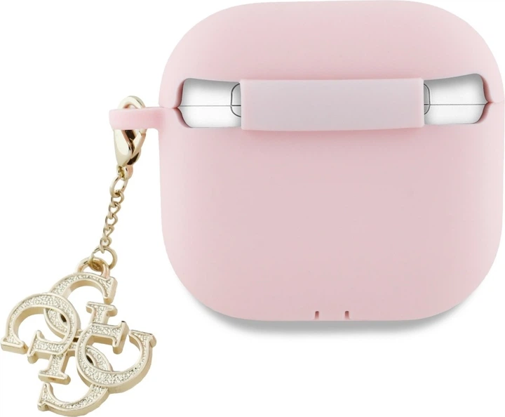 Чохол Guess Silicone 4G Charm для Apple AirPods 4 Pink (GUA4LECG4P) - зображення 2