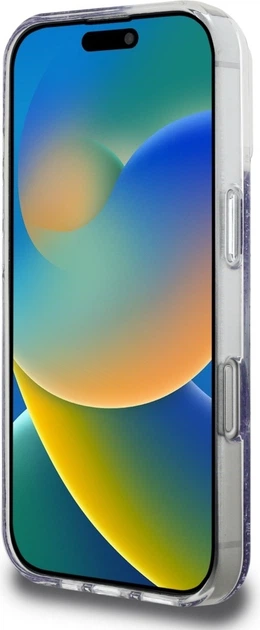 Панель Guess Resin Gradient Glitter MagSafe для Apple iPhone 16 Pro Max Purple (GUHMP16XRGRGEU) - зображення 5