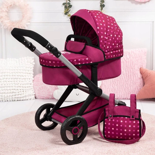 Коляска для ляльки Bayer Design XEO 17067AA Бордова (4003336170672) (955555913941033) - Уцінка - зображення 8