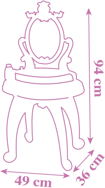 Stolik z lustrem Smoby Disney Princess Fryzjer 2 w 1 (3032163202509) (955555913033658) - Outlet - obraz 5