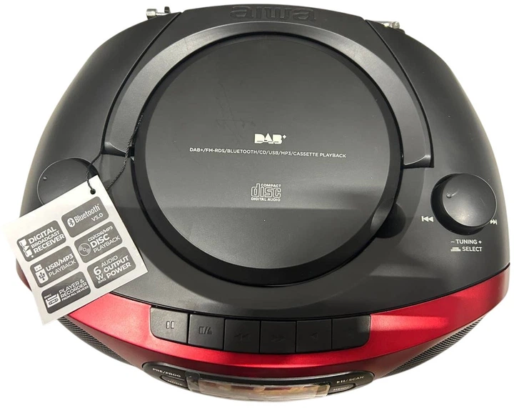 Магнітола Aiwa Boombox BBTC-660DAB/RD Red (8435256897722) (955555909441337) - Уцінка - зображення 2