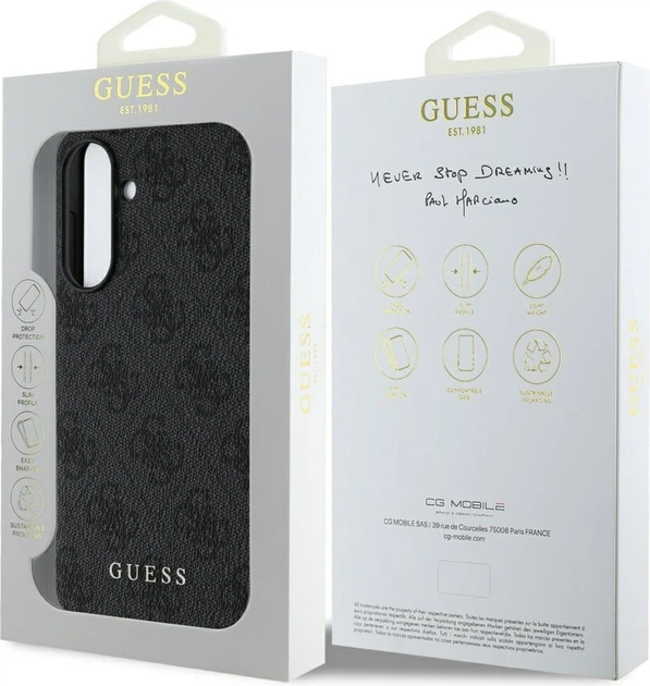 Etui plecki Guess 4G Charms Collection do Samsung Galaxy A56 Black (GUHCSA56GF4GGR) - obraz 7