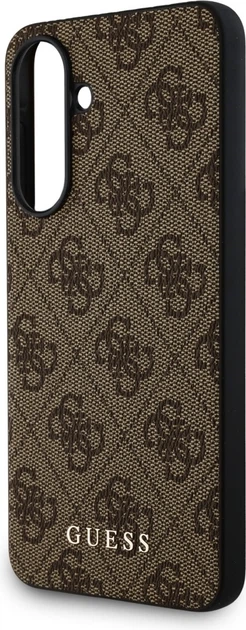 Etui plecki Guess 4G Metal Gold Logo do Samsung Galaxy A56 Brown (GUHCSA56G4GFBR) - obraz 5