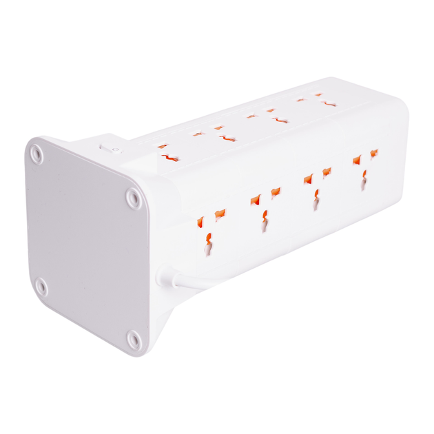 Мережевий фільтр подовжувач 4.8 м з лампою на 12 універсальних розеток з 2 USB 1 Type-C бездротова зарядка HP-5-11MF - зображення 8