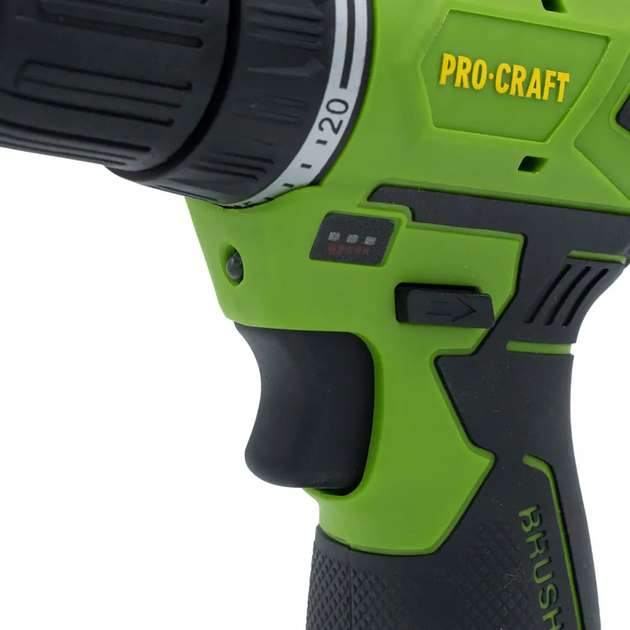 Шурупокрут акумуляторний (30Нм) Procraft Compact PA12BL у кейсі. В комплекті фірмова бита, кобура та робочі рукавички - зображення 7