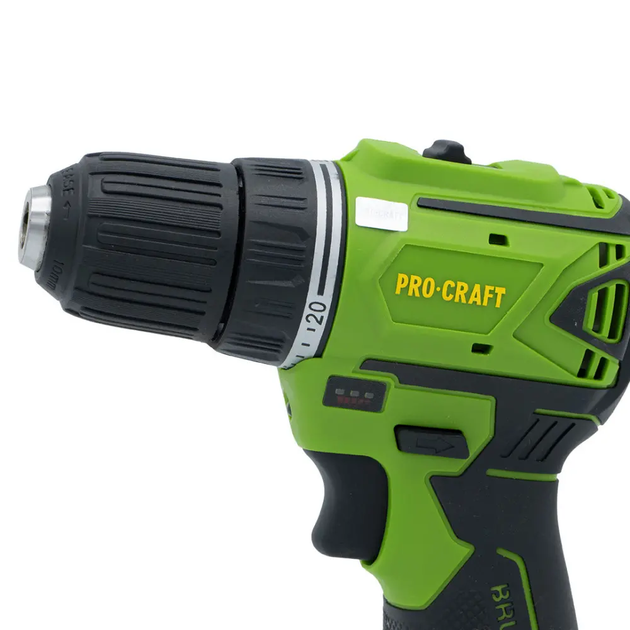Шурупокрут акумуляторний (30Нм) Procraft Compact PA12BL у кейсі. В комплекті фірмова бита, кобура та робочі рукавички - зображення 8