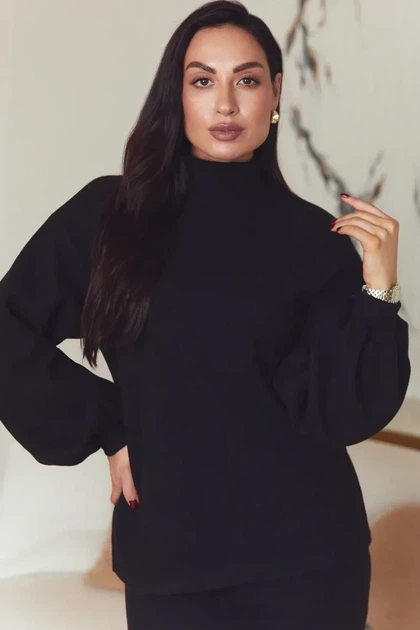 Женская кофта XXL-3XL. Черный - Фото 3 Женская кофта XXL-3XL. Черный - изображение 3
