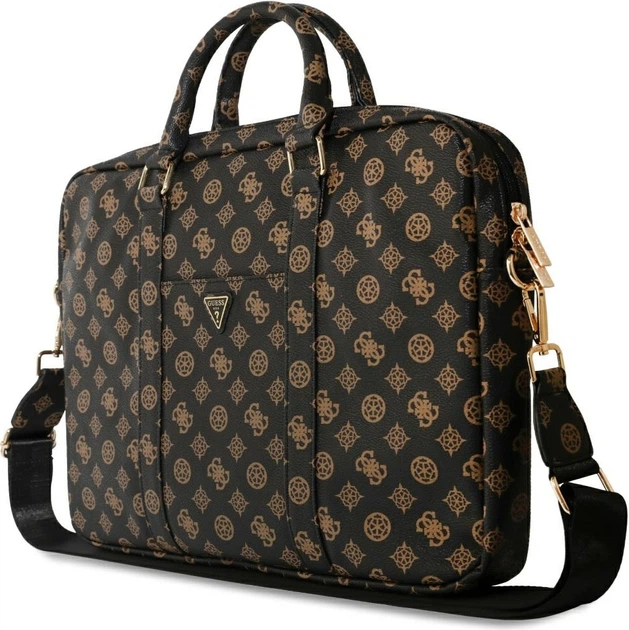 Torba na laptopa Guess 4G Peony Front Pocket Zipper Triangle Logo 16" Black (GUCB16PGPOSGNK) - obraz 2