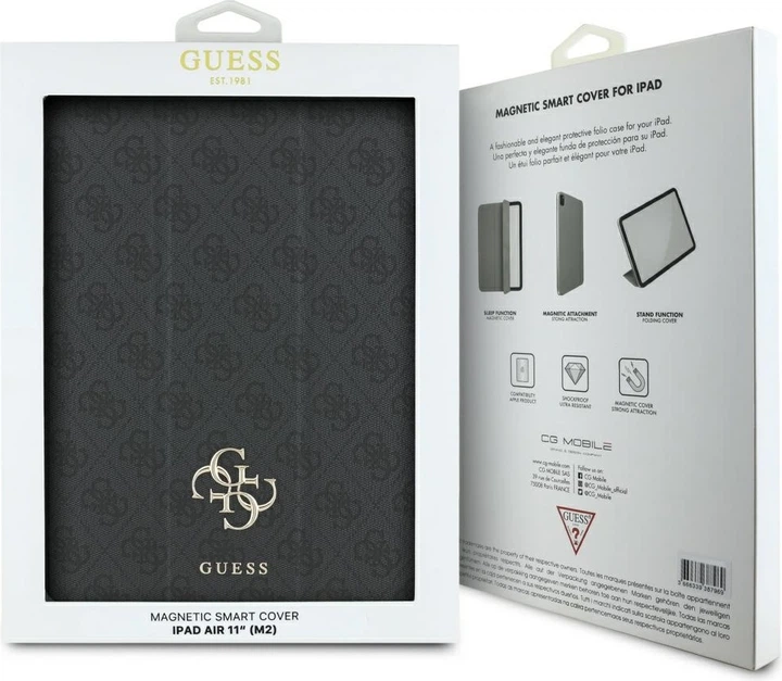Etui z klapką Guess Magnetic 4G Big Logo do Apple iPad Air 11" 2024/2025 Black (GUFC11RM24PS4SGK) - obraz 6