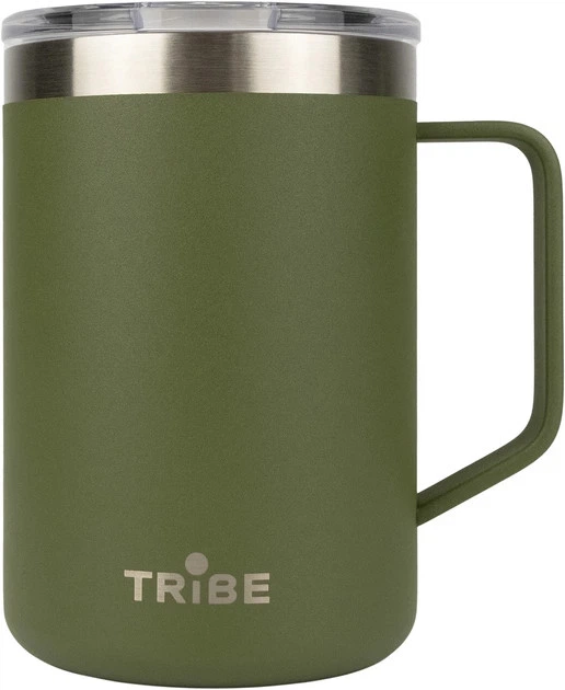 Термокружка Tribe Classic Mug T-FA-0033-olive 500 мл оливкова - Фото 1 Термокружка Tribe Classic Mug T-FA-0033-olive 500 мл оливкова - зображення 1