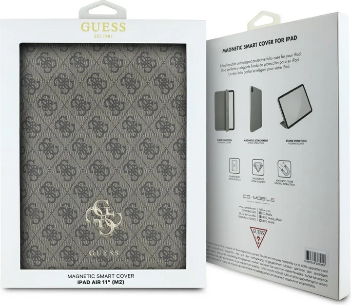 Чохол-книжка Guess Magnetic 4G Big Logo для Apple iPad Air 11" 2024/2025 Brown (GUFC11RM24PS4SGW) - зображення 6