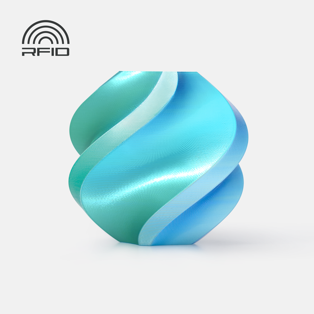 Філамент Bambu Lab PLA Silk Multi-Color | Blue Hawaii (13904) - Фото 1 Філамент Bambu Lab PLA Silk Multi-Color | Blue Hawaii (13904) - зображення 1