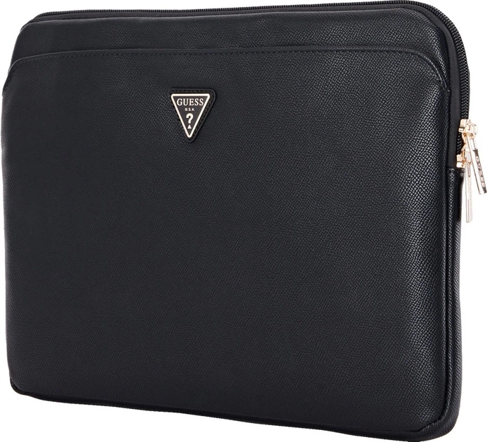 Etui na laptopa Guess Grained Zipper Pocket Triangle Logo 14" Black (GUCS14ZPGTSPSK) - obraz 2