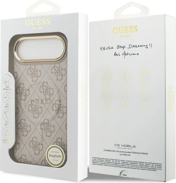 Etui plecki Guess 4G PU Classic Logo MagSafe do Apple iPhone Air Pink (GUHMP17MP4MSEGCP) - obraz 8