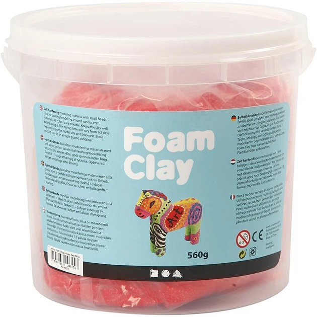 Набір для творчості Creativ Company Foam Clay 560 г 78823 Червоний (5707167246153) - зображення 2