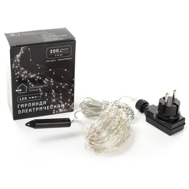 Гирлянда Конский хвост от сети, 2,5 м, 20 нитей, 500 LED, RGB - изображение 10